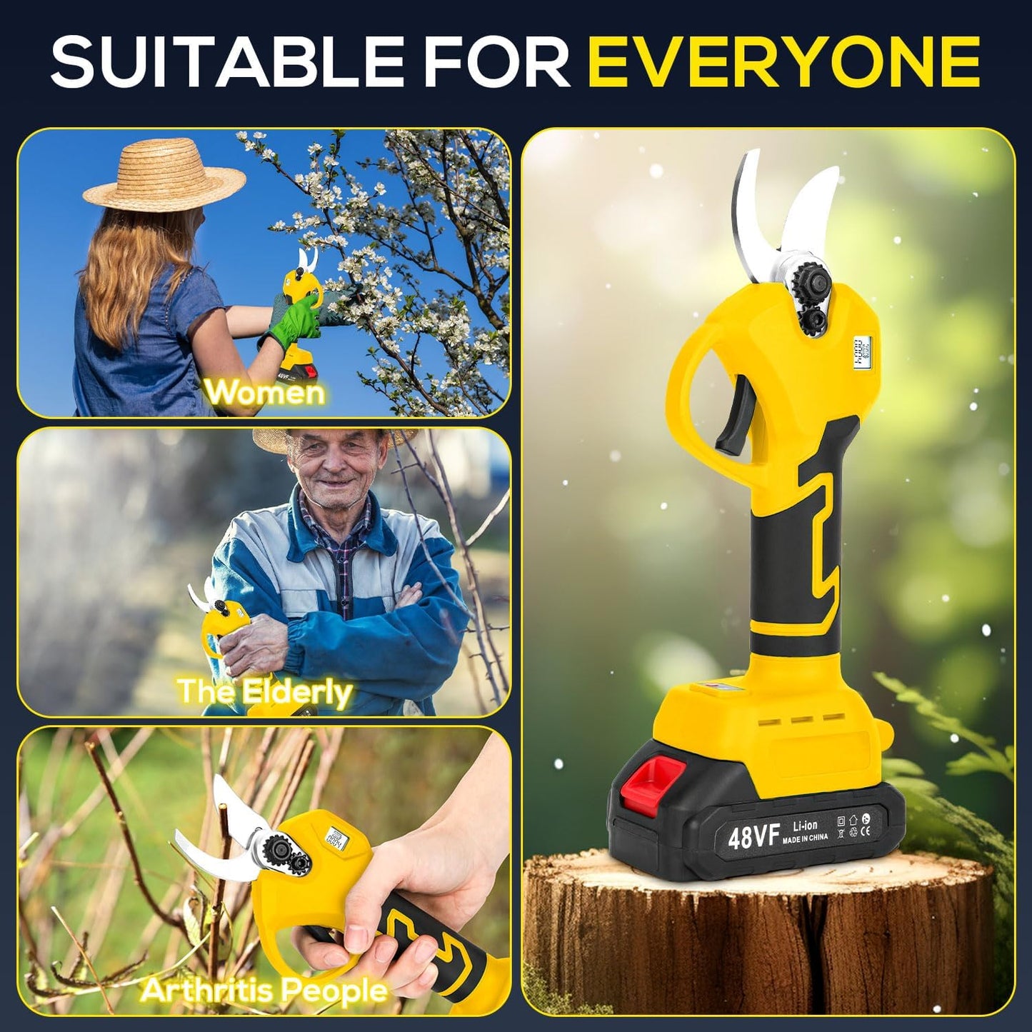 Cordless Electric Pruning Shears – Rechargeable Garden Trimmer