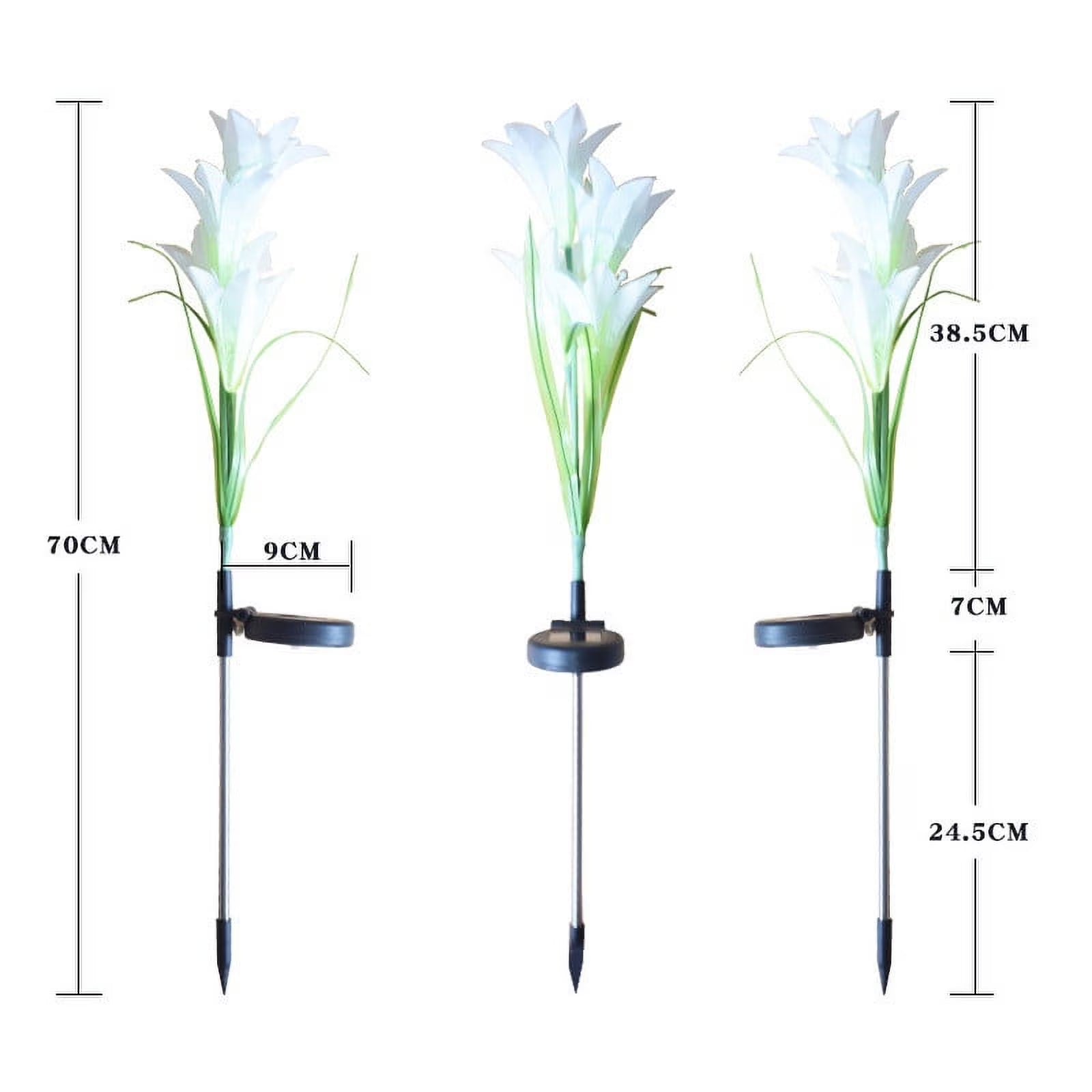 Solar Lily Flower Garden Lights – Color-Changing Waterproof Decor