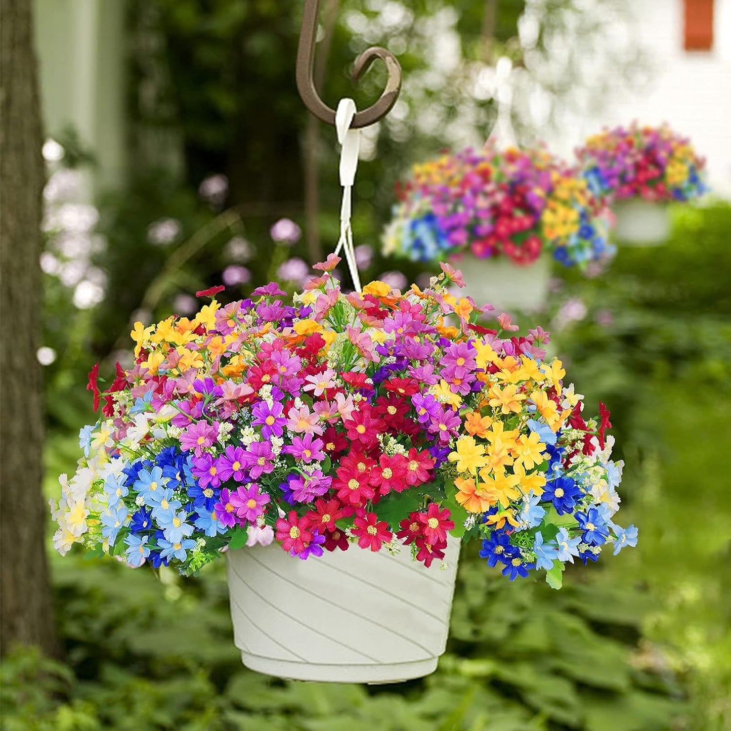 12-Bundle Artificial Daisy Flowers – Uv-Resistant Outdoor Greenery