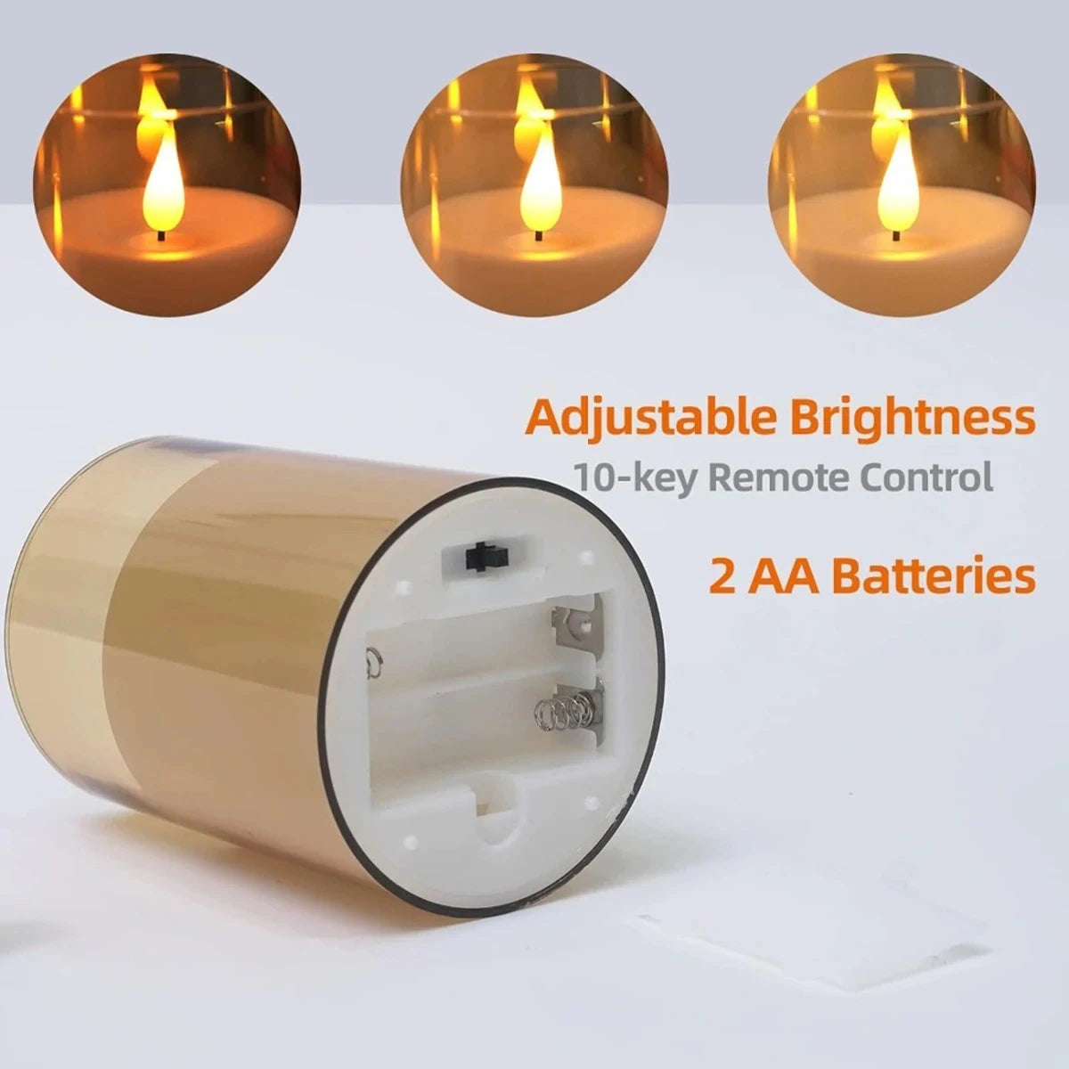 Flameless LED Candles Set – Remote Control, Warm Glow for Home & Events
