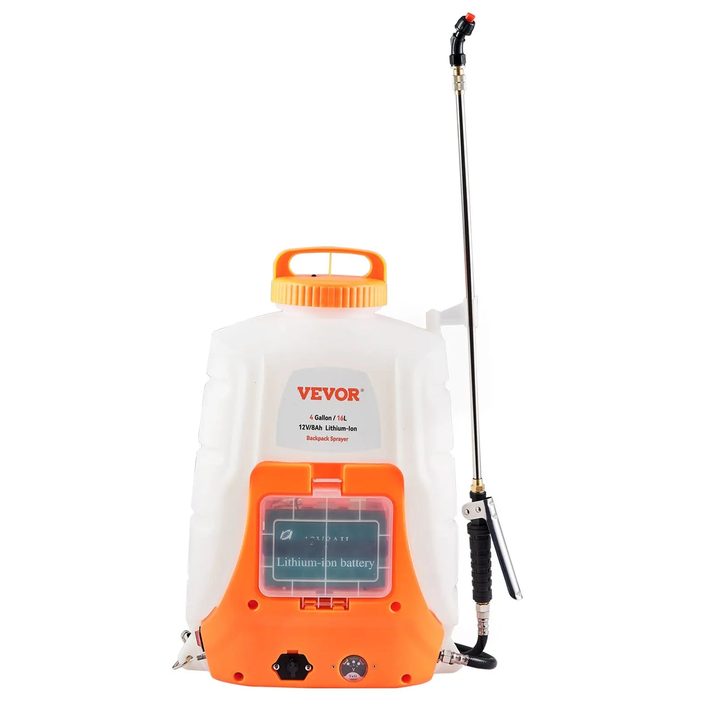 Battery-Powered Electric Backpack Sprayer | 4-Gallon Tank, 90 PSI Adjustable Pressure (12V 8Ah)