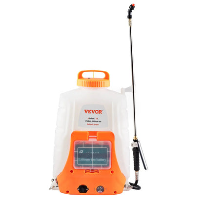 Battery-Powered Electric Backpack Sprayer | 4-Gallon Tank, 90 PSI Adjustable Pressure (12V 8Ah)