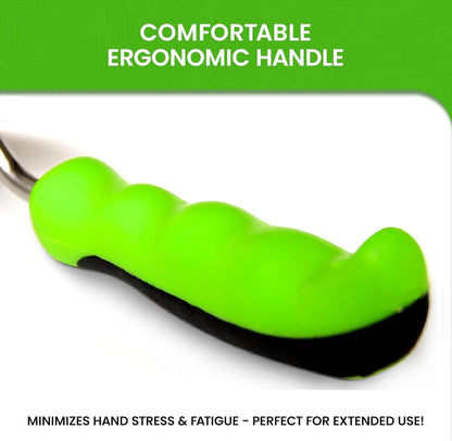 Ergonomic Stainless Steel Garden Rake – Soil Tiller & Cultivator