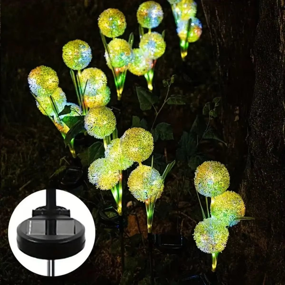 Solar Outdoor Dandelion Ball Lights (3-LED) – Waterproof Garden & Lawn Decor