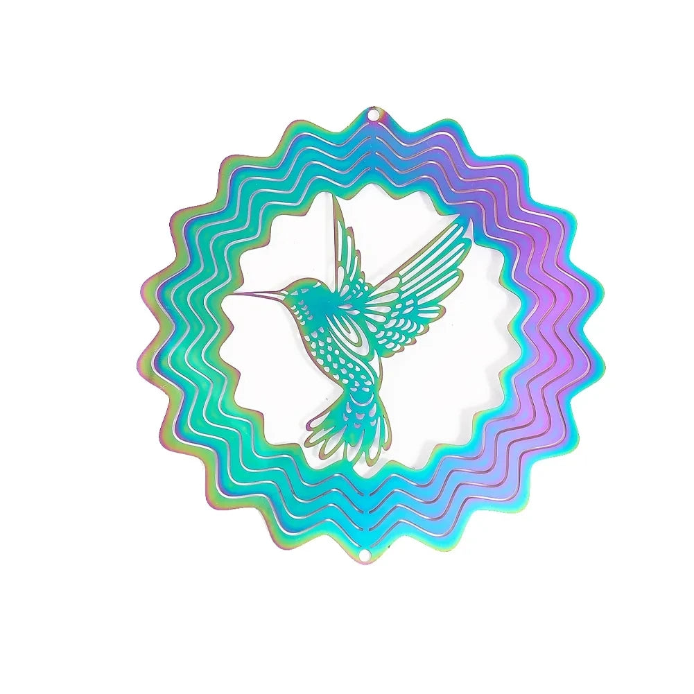 3D Gradient Wind Spinner – Stainless Steel Outdoor Garden Sculpture