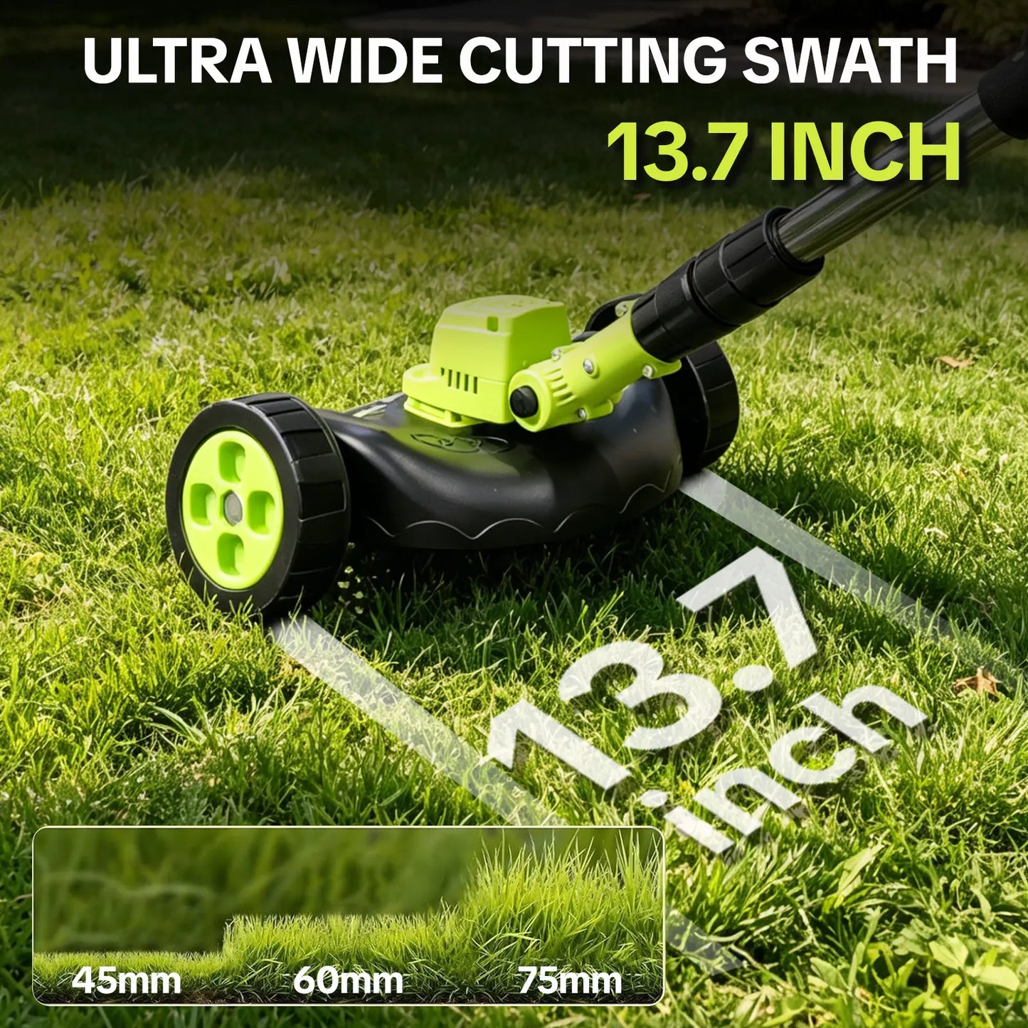 Cordless Electric Weed Wacker & Lawn Edger | Lightweight Trimmer with 3 Blades & 2 Batteries