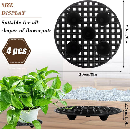Plant Pot Risers (4-Pack) – Prevents Rot & Floor Damage