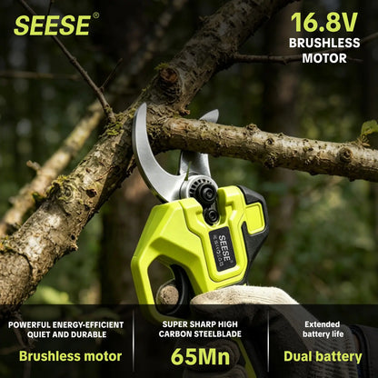 Cordless Electric Pruning Shears | 1.25" Brushless Branch Pruner (Includes 2x 21V Batteries)
