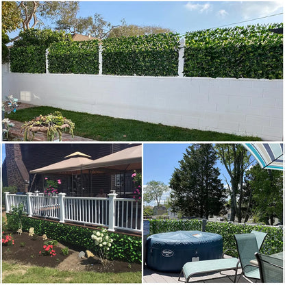 Expandable Artificial Ivy Privacy Fence Screen | Retractable Garden Trellis & Balcony Decor