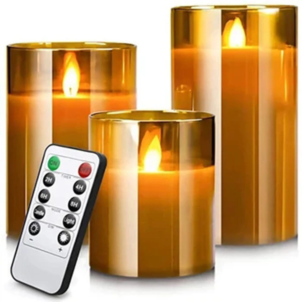 Flameless LED Candles Set – Remote Control, Warm Glow for Home & Events