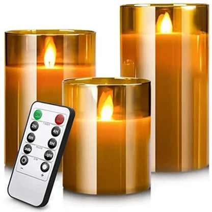 Flameless LED Candles Set – Remote Control, Warm Glow for Home & Events