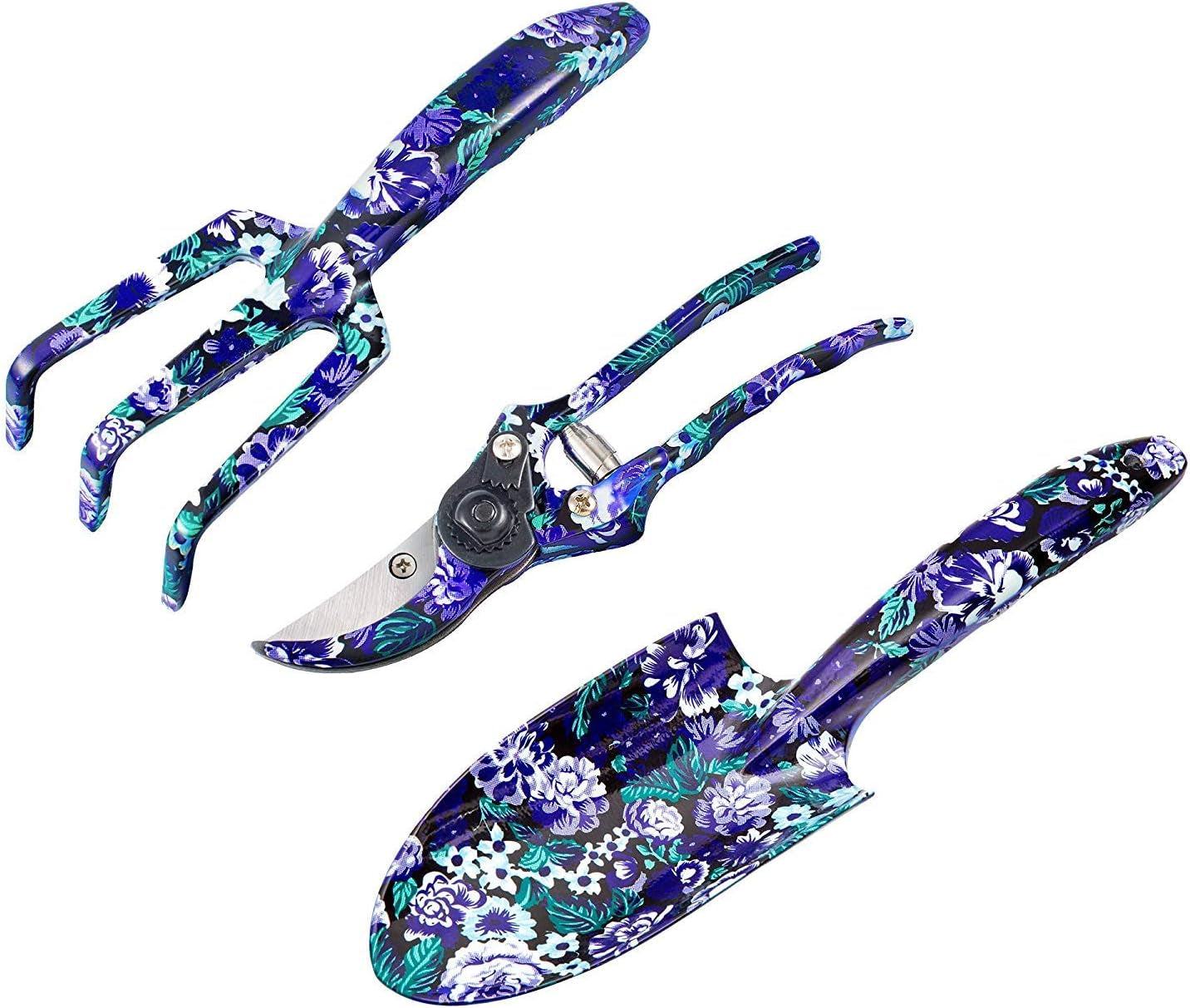 3-Piece Aluminum Garden Tool Set – Trowel, Cultivator & Pruner Gift Set