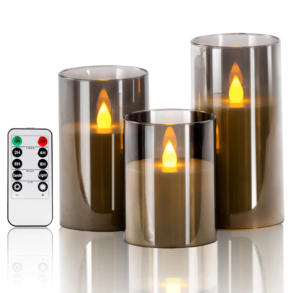 Flameless LED Candles Set – Remote Control, Warm Glow for Home & Events