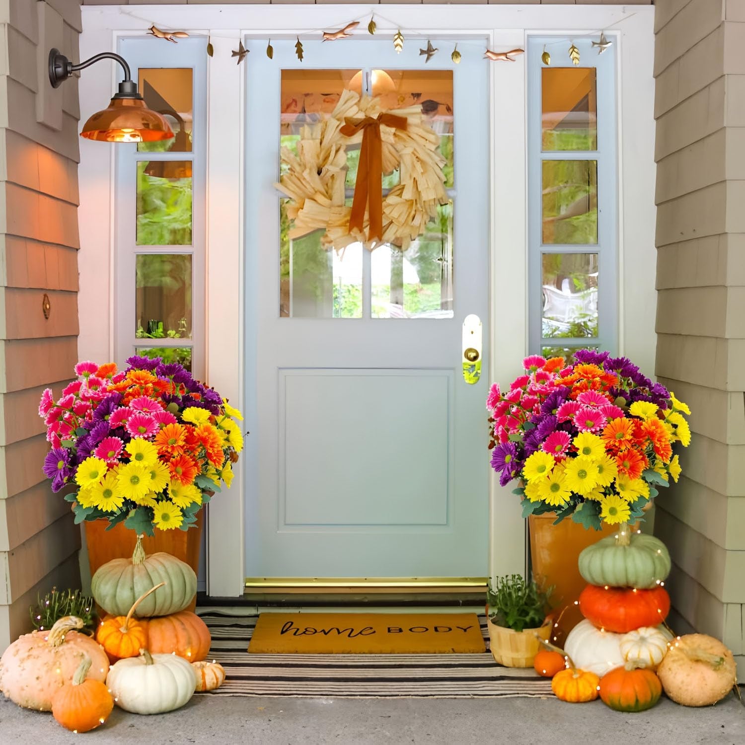 Artificial Gerbera Daisy Bouquets (8-Pack) – Uv-Resistant Garden Decor