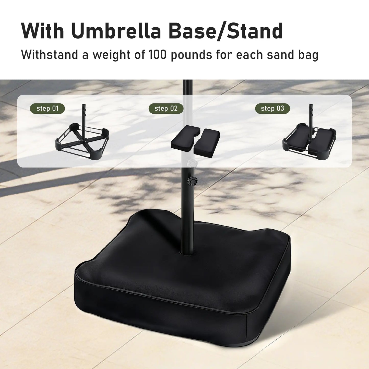 15Ft Extra-Large Double-Sided Patio Umbrella | Waterproof Outdoor Canopy with Base & Solar LED Option