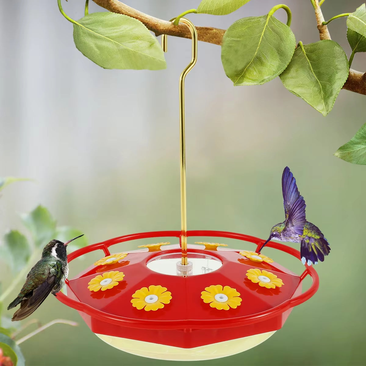 Hummingbird Feeder (8-Port, Ant & Bee Proof) – Flower-Shaped Hanging Bird Feeder
