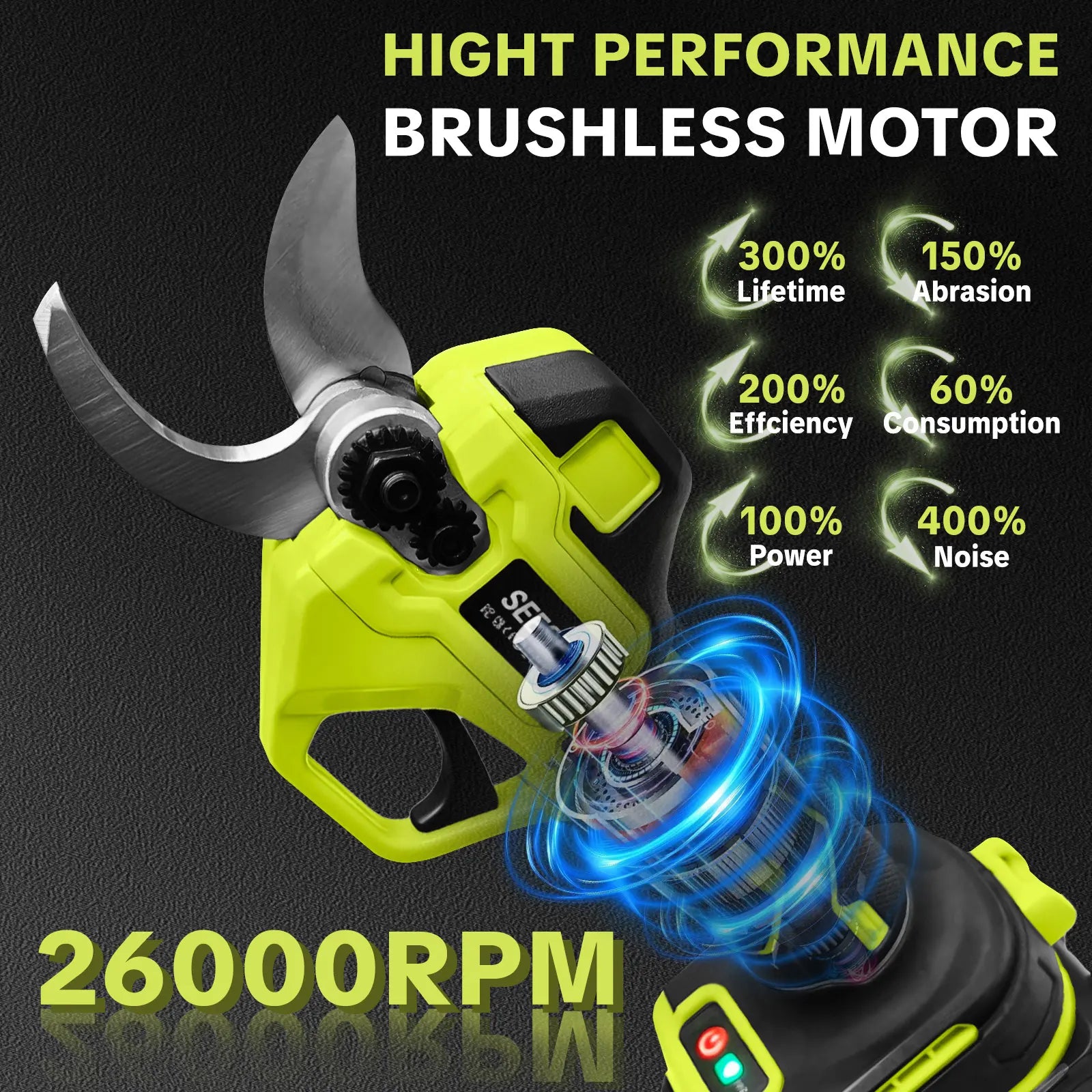 Cordless Electric Pruning Shears | 1.25" Brushless Branch Pruner (Includes 2x 21V Batteries)