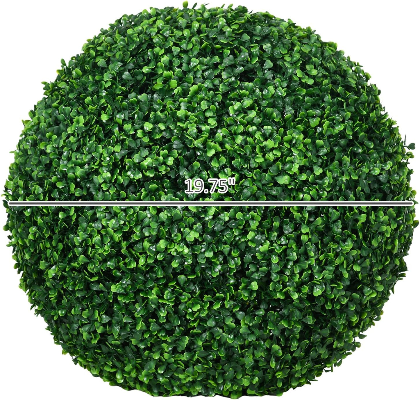Boxwood Topiary Ball Set (2-Piece) – Uv-Protected Faux Plant Decor