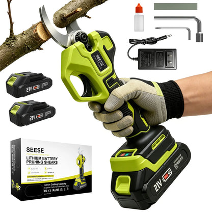 Cordless Electric Pruning Shears | 1.25" Brushless Branch Pruner (Includes 2x 21V Batteries)