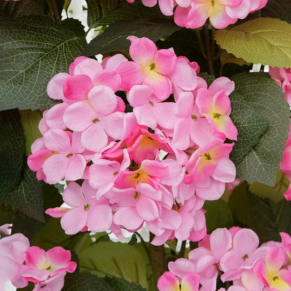 2-Pack 3ft Artificial Hydrangea Potted Plants | Realistic Silk Flower Trees with Planters