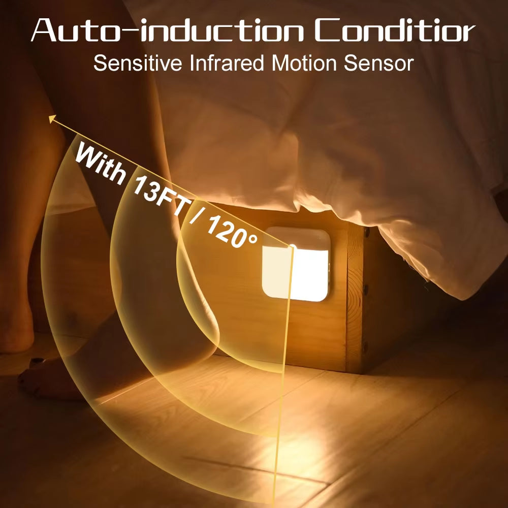 Rechargeable Motion-Sensor LED Night Light – Cabinet & Staircase Lighting