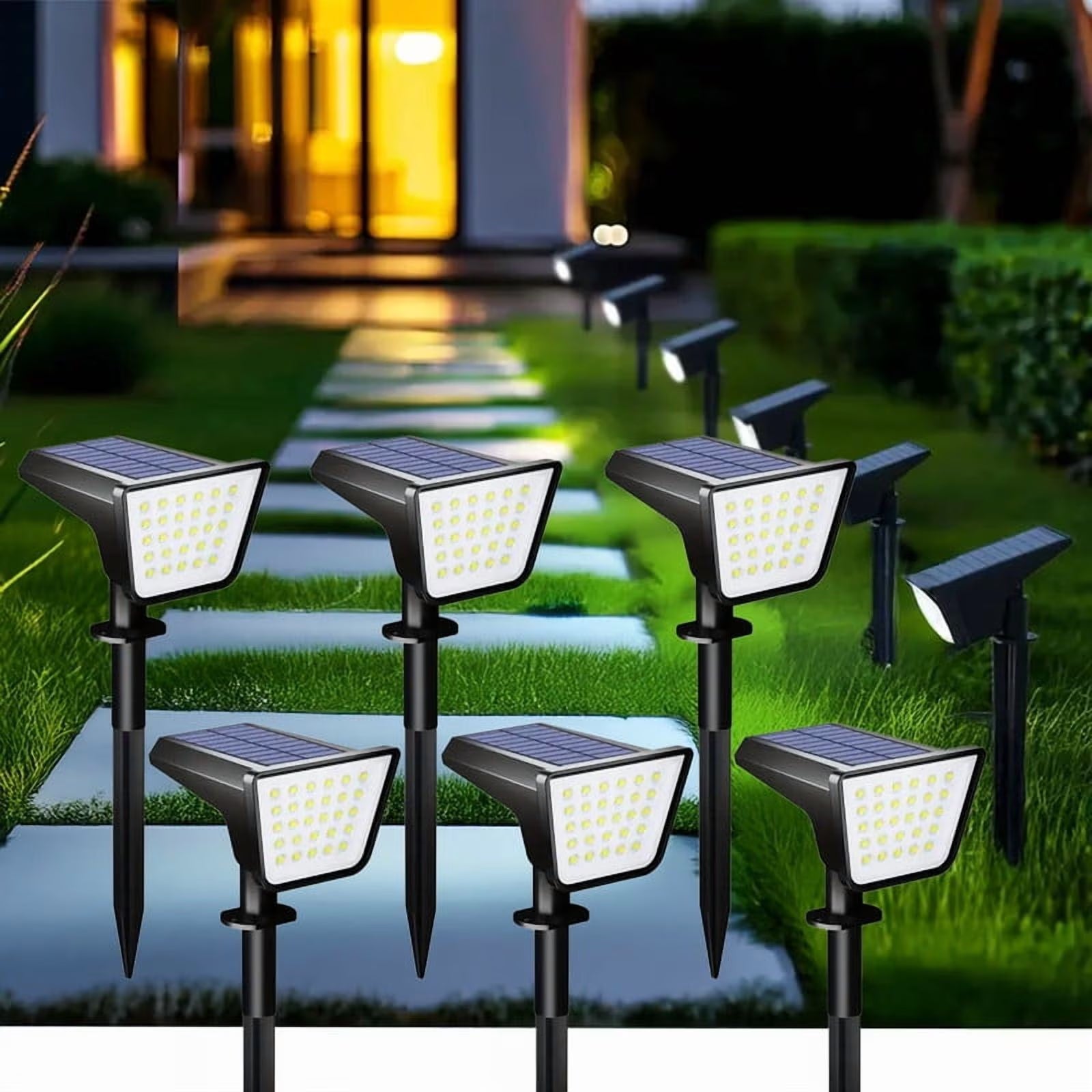 Solar Pathway & Yard Lights (4-Pack) – Waterproof Landscape Lighting