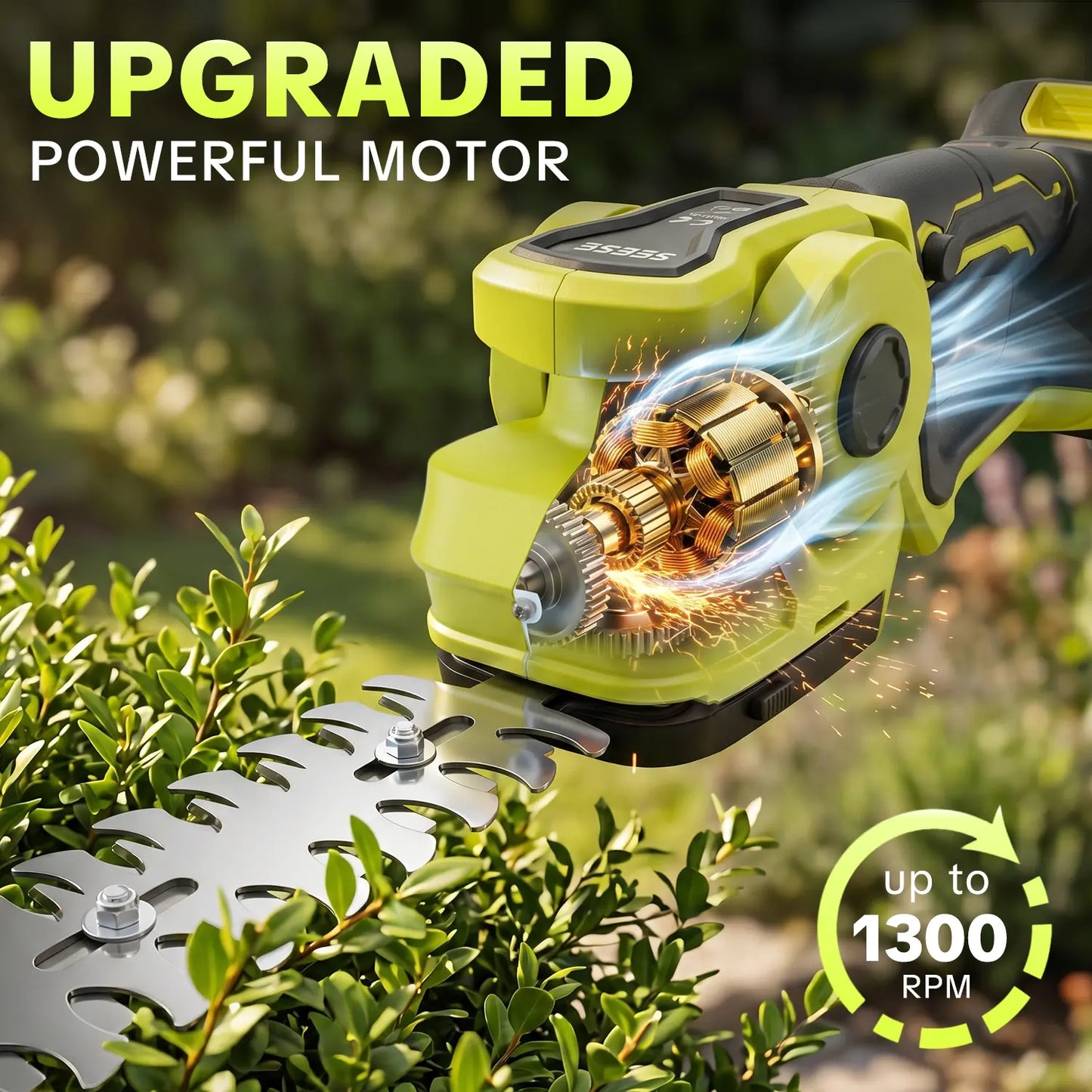 Cordless 2-In-1 Grass Shear & Shrub Trimmer | Lightweight Handheld Electric Hedge Clipper (Includes 2x 21V Batteries)