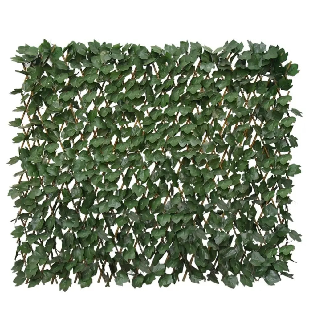 Expandable Artificial Ivy Privacy Fence Screen | Retractable Garden Trellis & Balcony Decor