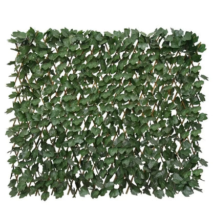 Expandable Artificial Ivy Privacy Fence Screen | Retractable Garden Trellis & Balcony Decor