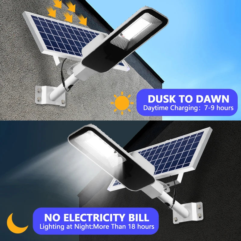 200W Solar Street Light – Dusk-To-Dawn Waterproof Security Light