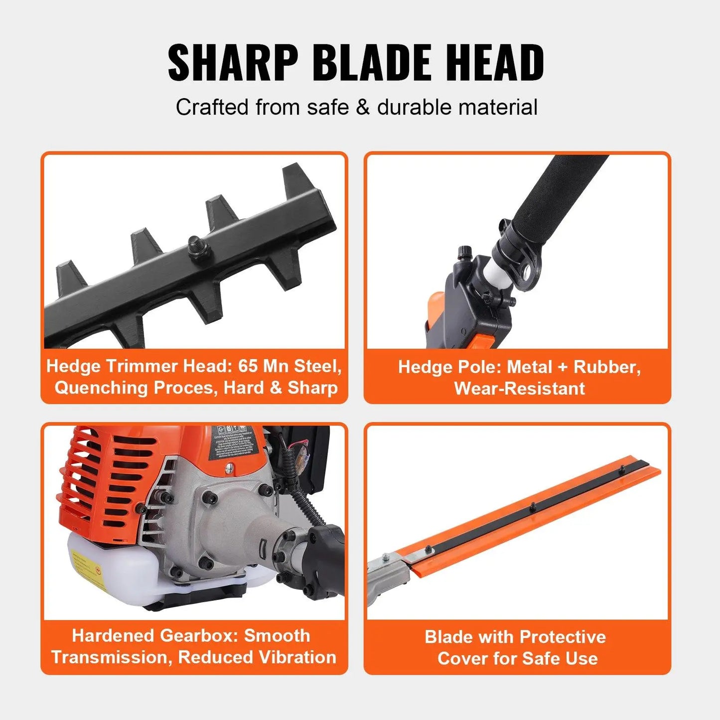 52CC 6-In-1 Gas Powered Landscaping Multi-Tool | Brush Cutter, Pole Saw & Hedge Trimmer Kit
