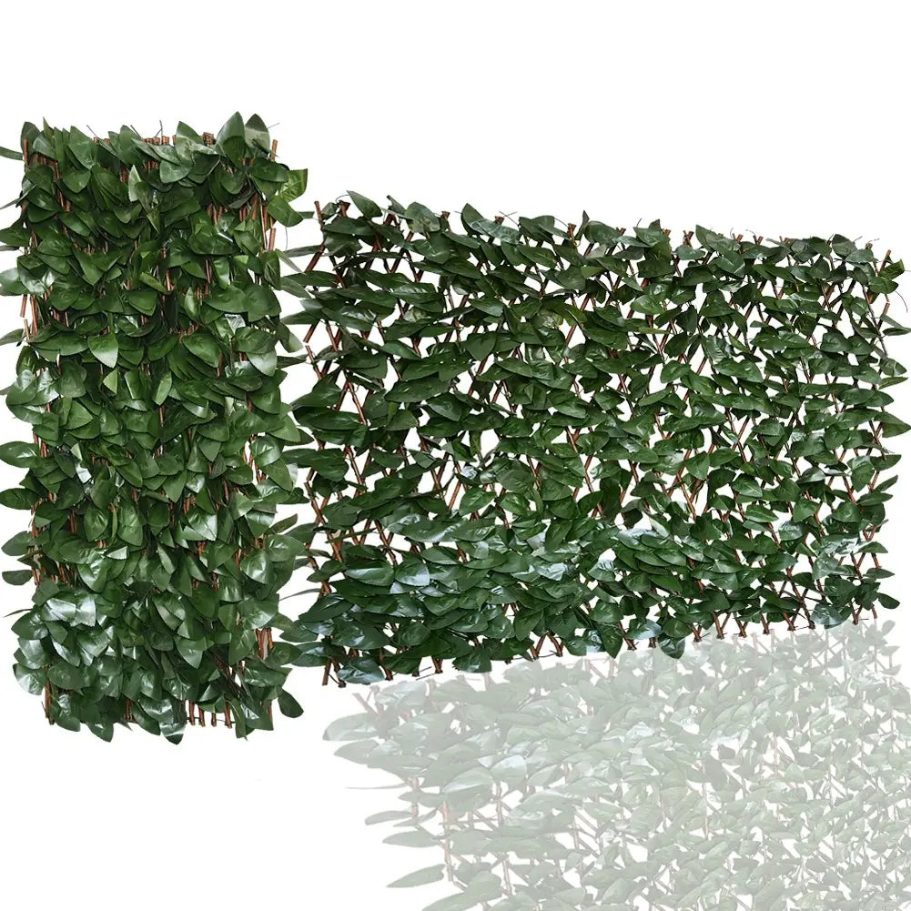 Expandable Artificial Ivy Privacy Fence Screen | Retractable Garden Trellis & Balcony Decor