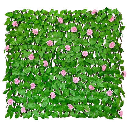 Expandable Artificial Ivy Privacy Fence Screen | Retractable Garden Trellis & Balcony Decor