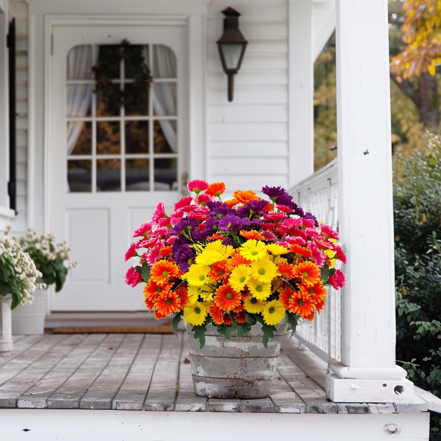 Artificial Gerbera Daisy Bouquets (8-Pack) – Uv-Resistant Garden Decor