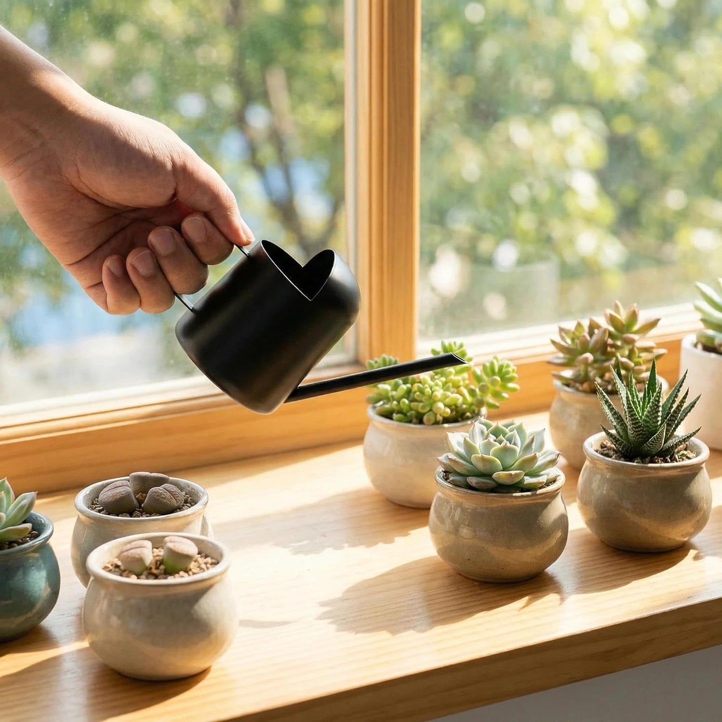 Mini Stainless Steel Watering Can (11Oz) – Indoor Plant Care