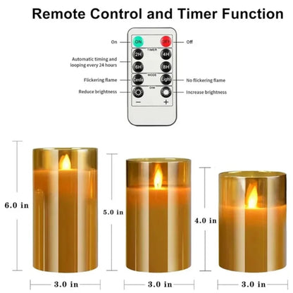 Flameless LED Candles Set – Remote Control, Warm Glow for Home & Events