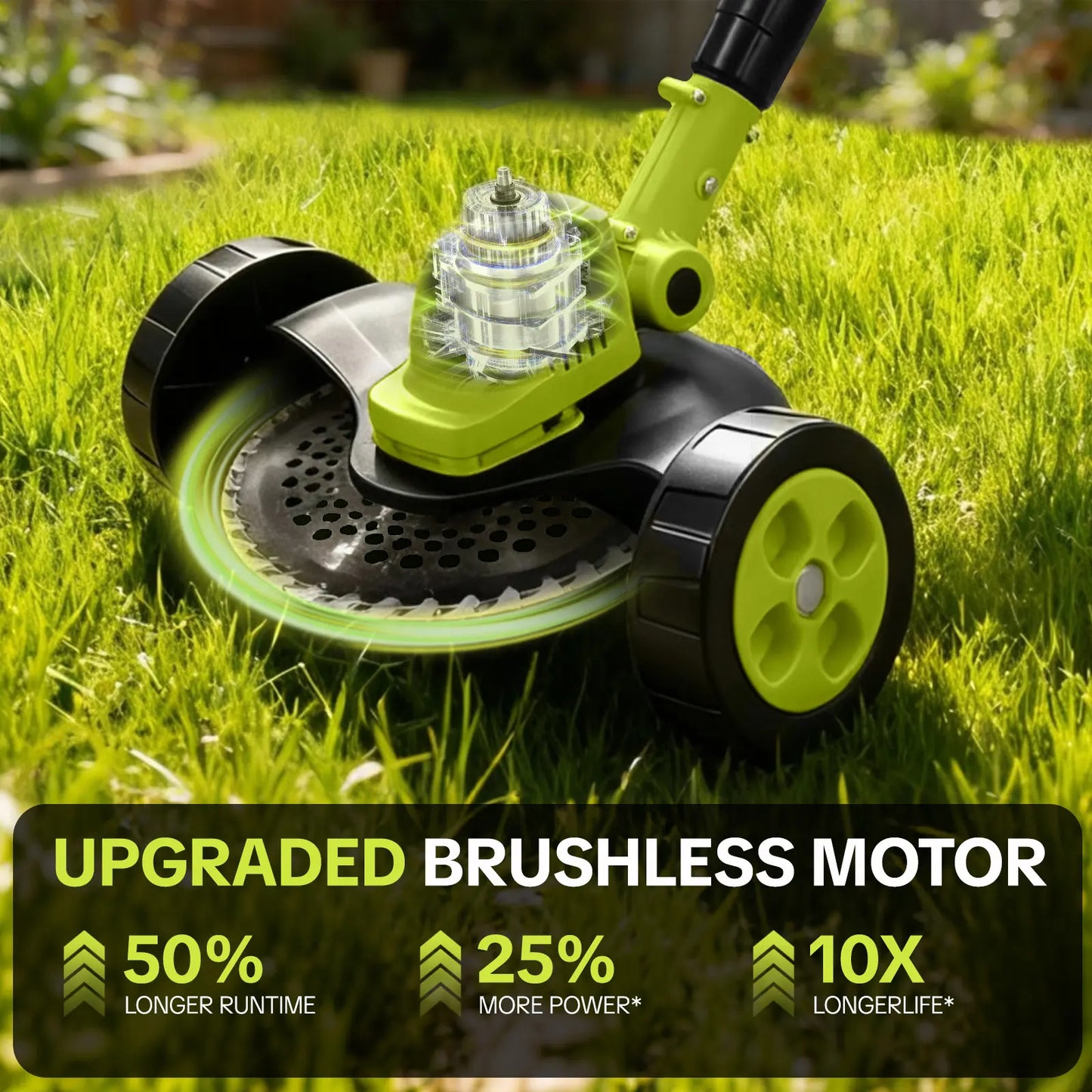 Cordless Electric Weed Wacker & Lawn Edger | Lightweight Trimmer with 3 Blades & 2 Batteries
