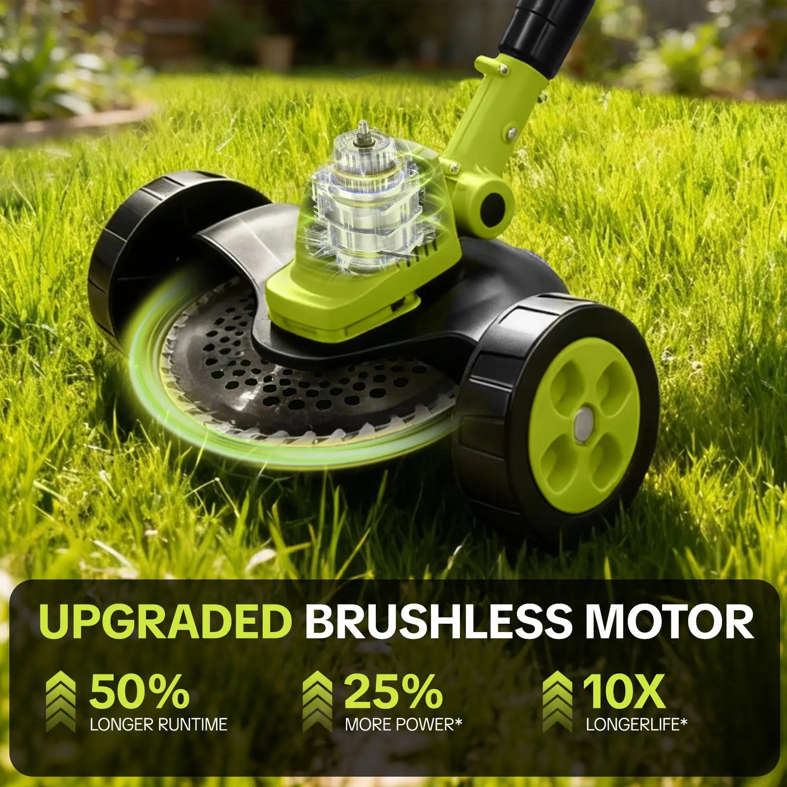 Cordless Electric Weed Wacker & Lawn Edger | Lightweight Trimmer with 3 Blades & 2 Batteries
