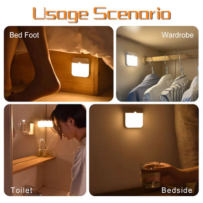 Rechargeable Motion-Sensor LED Night Light – Cabinet & Staircase Lighting