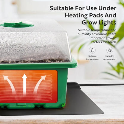 10-Piece Seed Starter Tray Kit – Mini Greenhouse Propagator with Dome