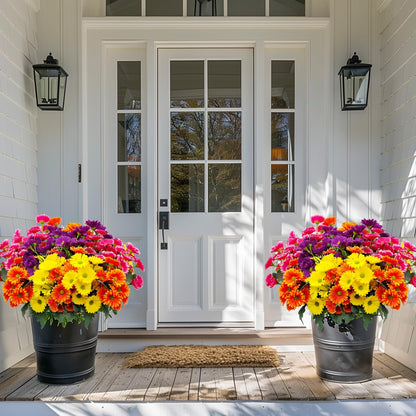 Artificial Gerbera Daisy Bouquets (8-Pack) – Uv-Resistant Garden Decor