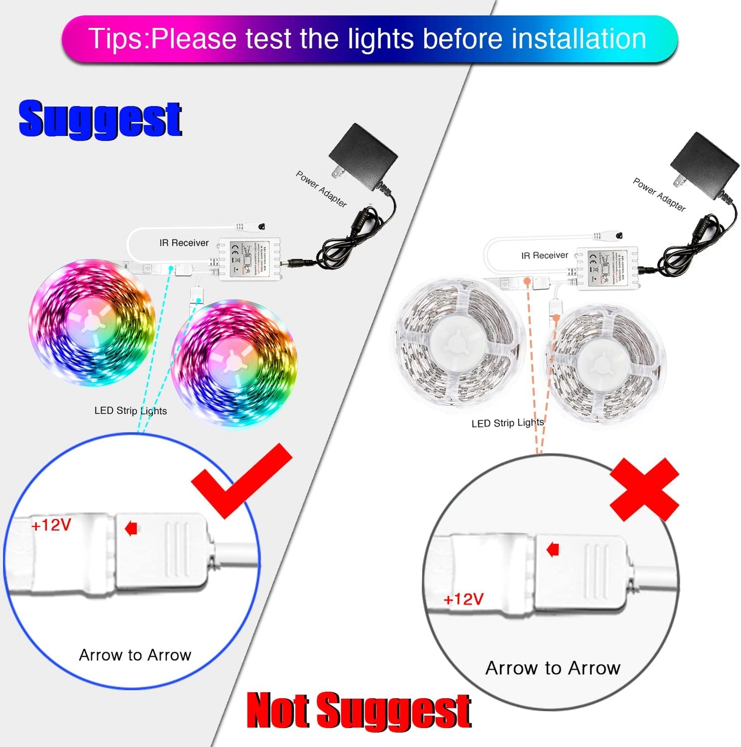 Color-Changing LED Strip Lights (60Ft) – Remote-Controlled Bedroom Lighting