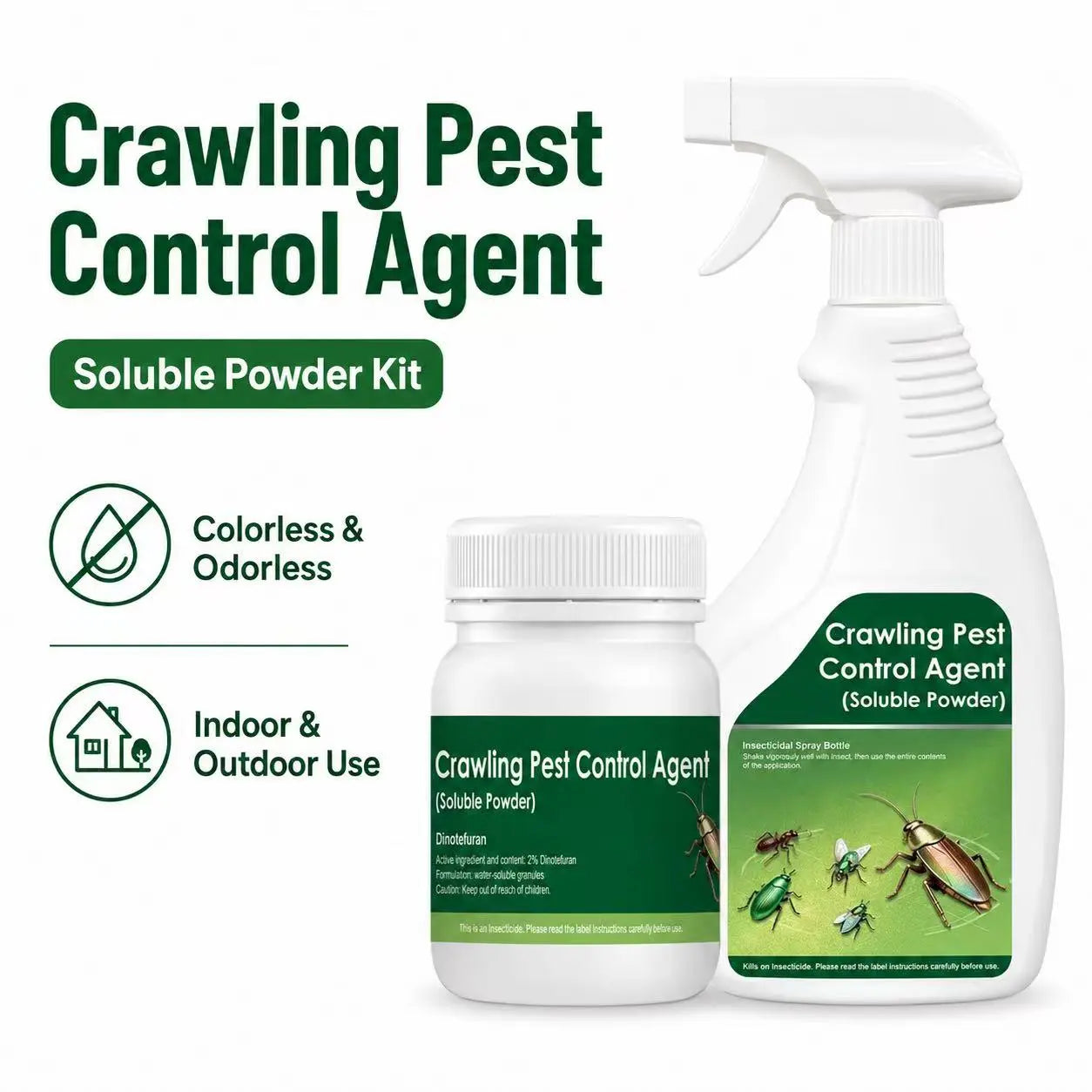 DIY Pest Control Spray Kit | Kills Roaches, Ants & Bed Bugs | Odorless Indoor & Outdoor Treatment