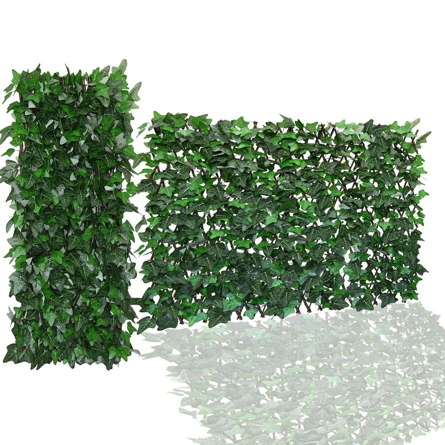 Expandable Artificial Ivy Privacy Fence Screen | Retractable Garden Trellis & Balcony Decor