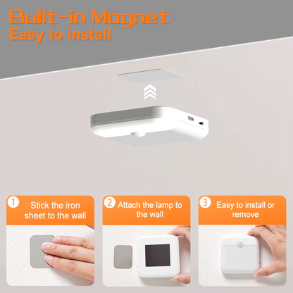 Rechargeable Motion-Sensor LED Night Light – Cabinet & Staircase Lighting