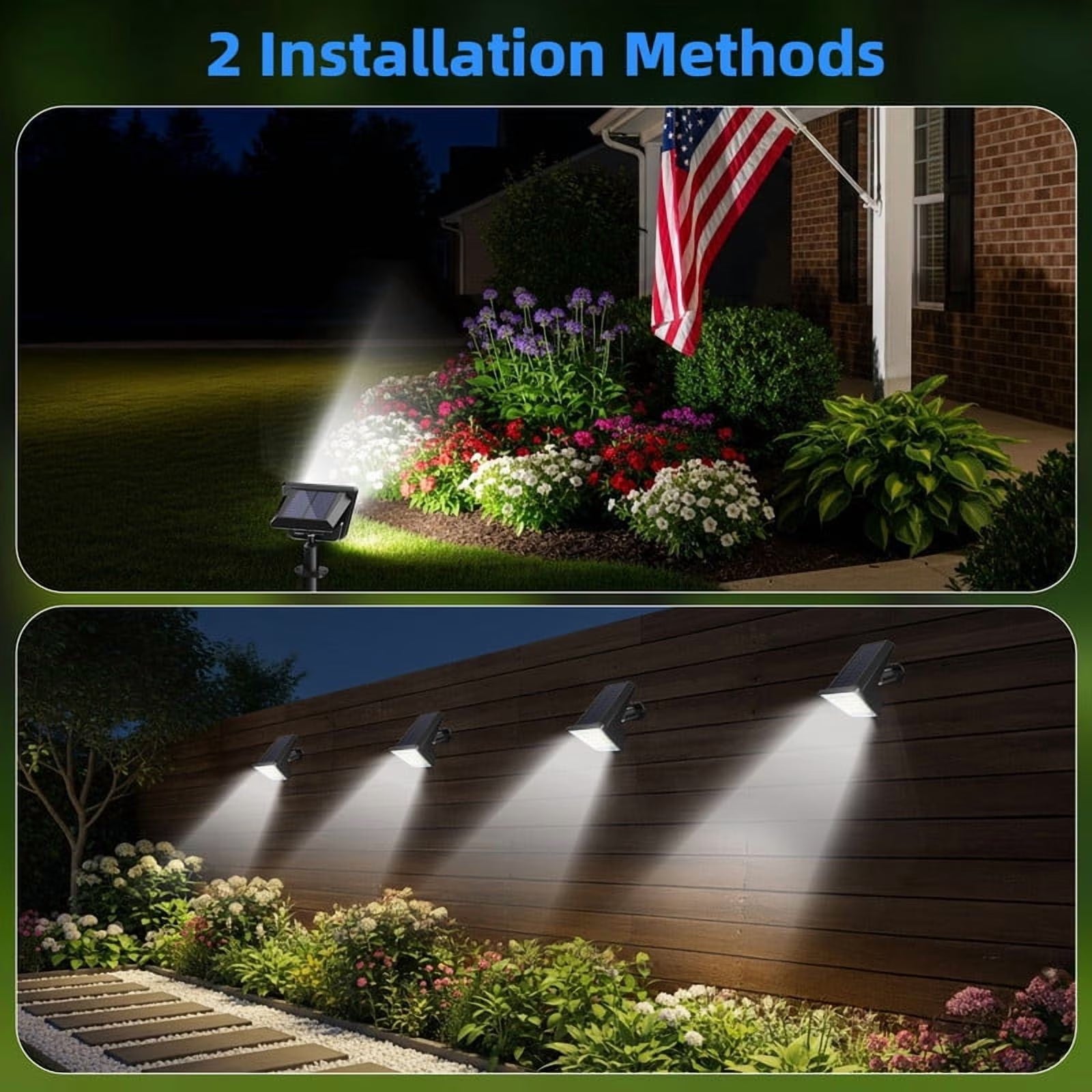 Solar Pathway & Yard Lights (4-Pack) – Waterproof Landscape Lighting
