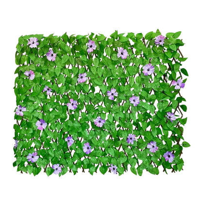 Expandable Artificial Ivy Privacy Fence Screen | Retractable Garden Trellis & Balcony Decor