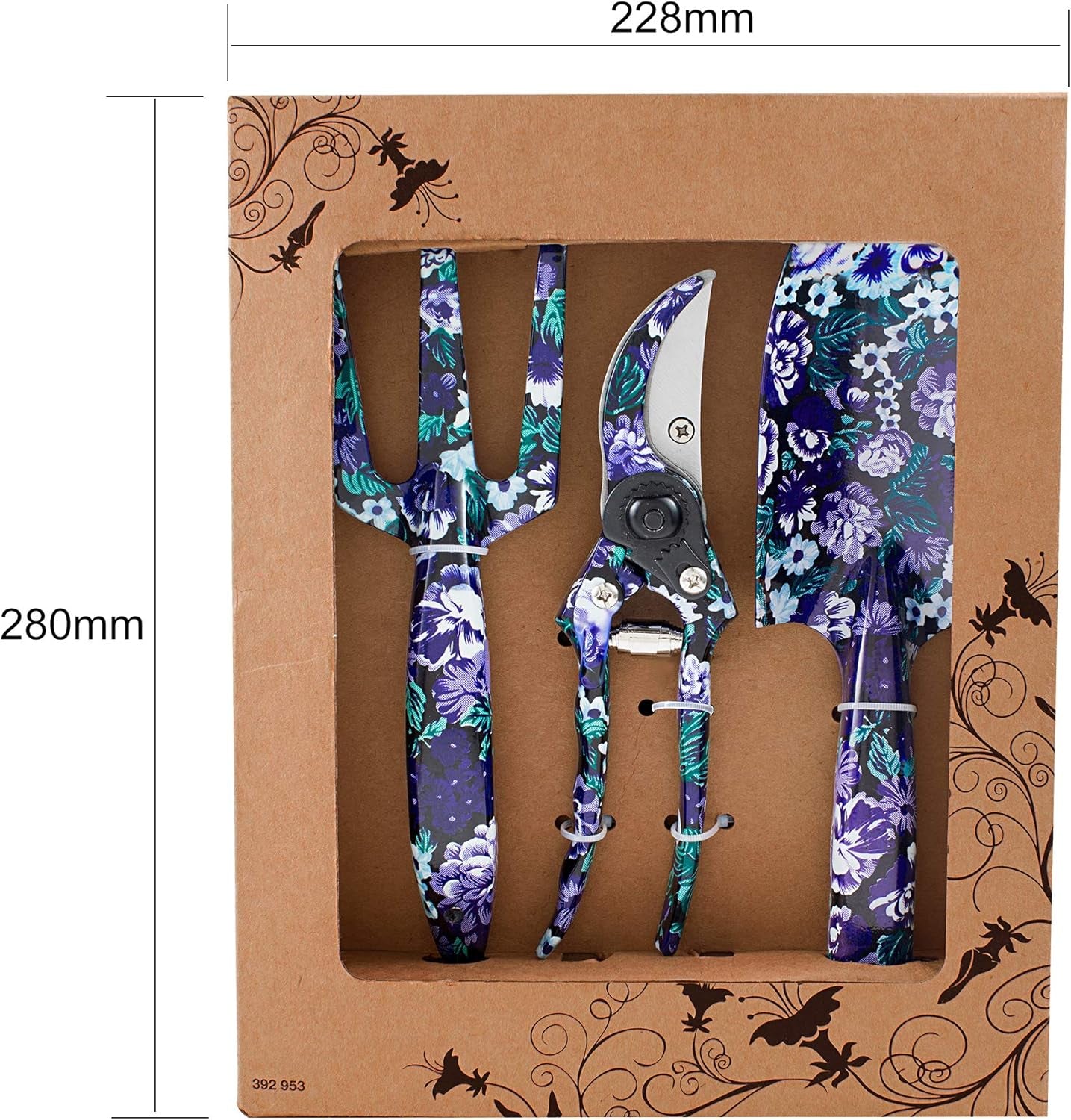 3-Piece Aluminum Garden Tool Set – Trowel, Cultivator & Pruner Gift Set
