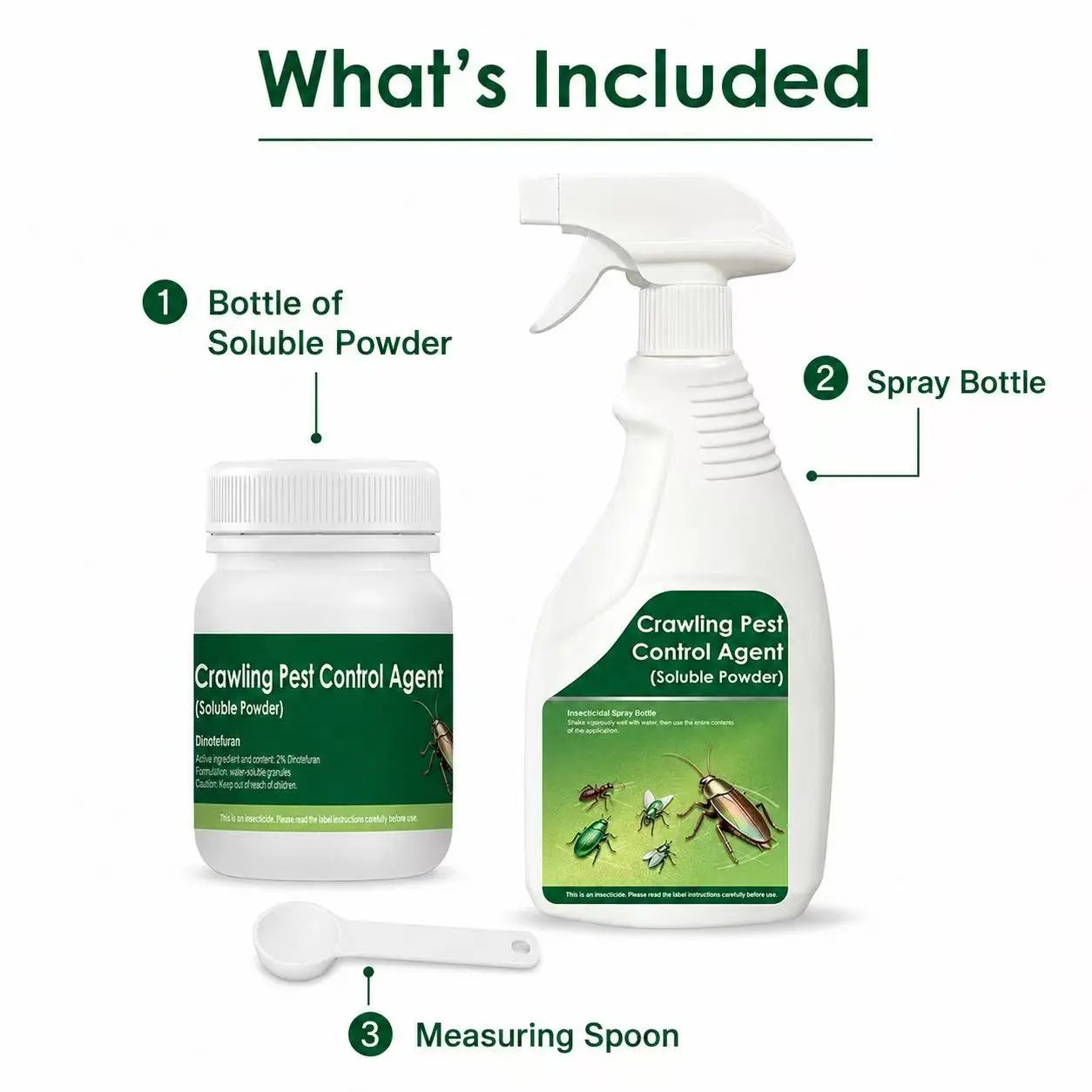 DIY Pest Control Spray Kit | Kills Roaches, Ants & Bed Bugs | Odorless Indoor & Outdoor Treatment