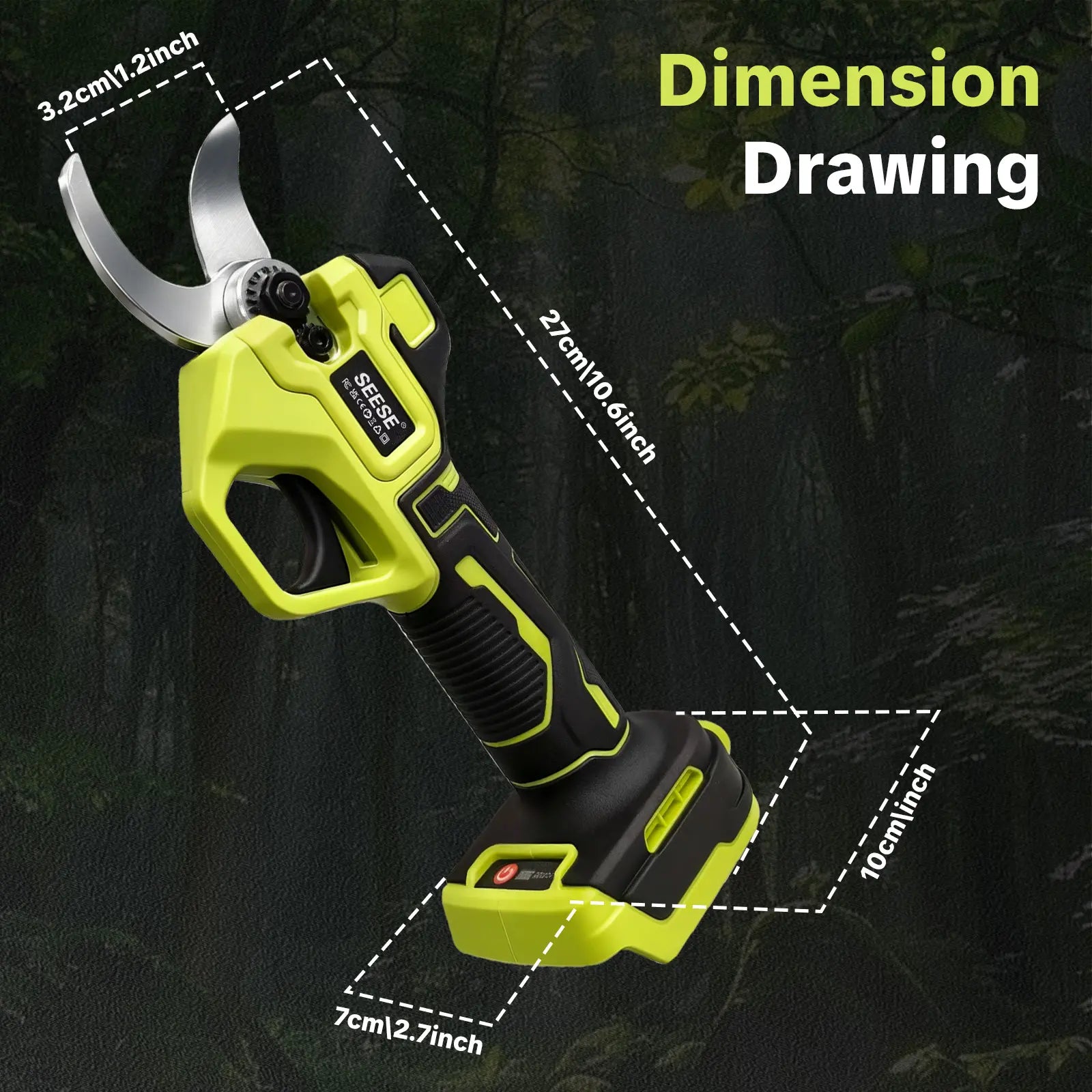 Cordless Electric Pruning Shears | 1.25" Brushless Branch Pruner (Includes 2x 21V Batteries)